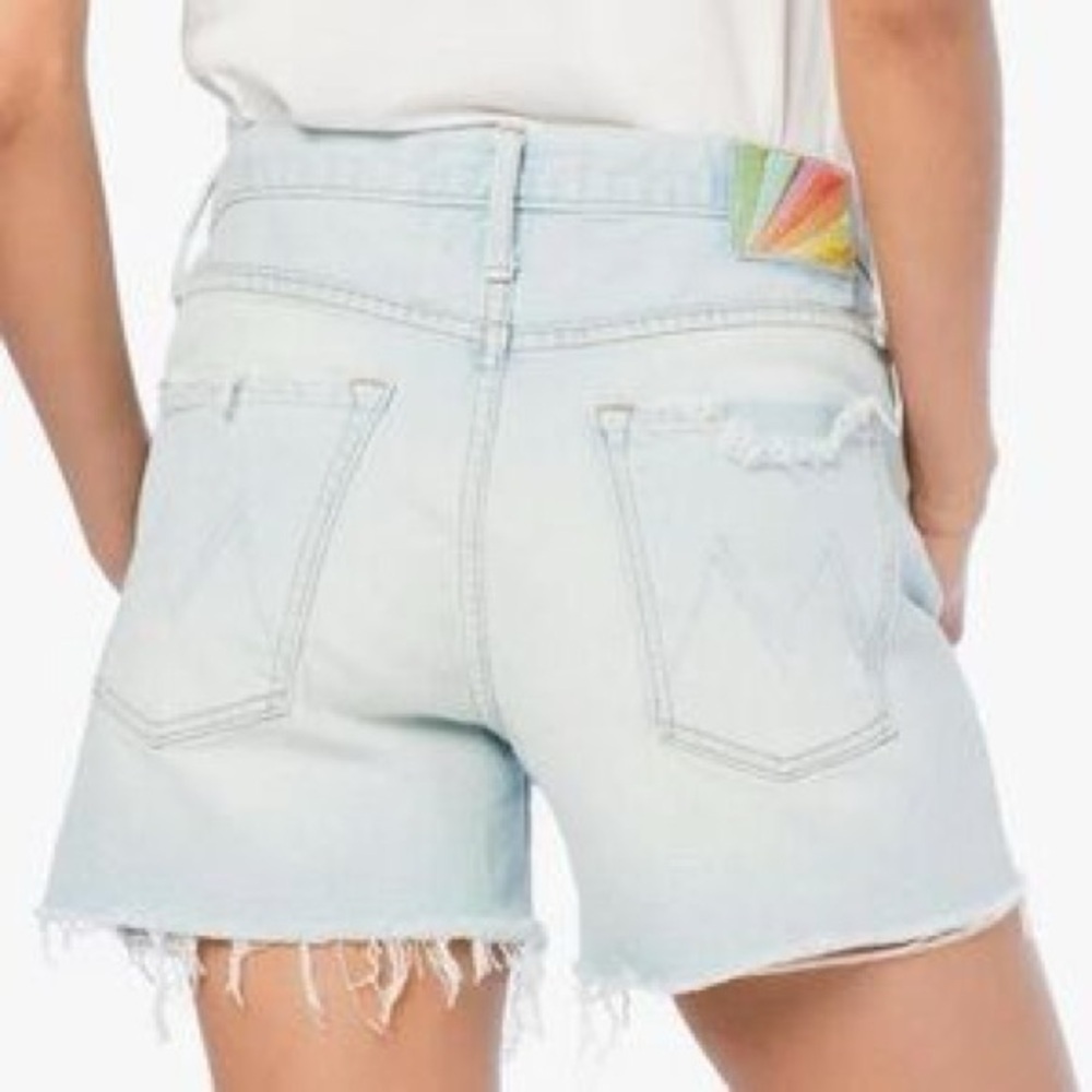 Mother light Blue Denim Women Shorts